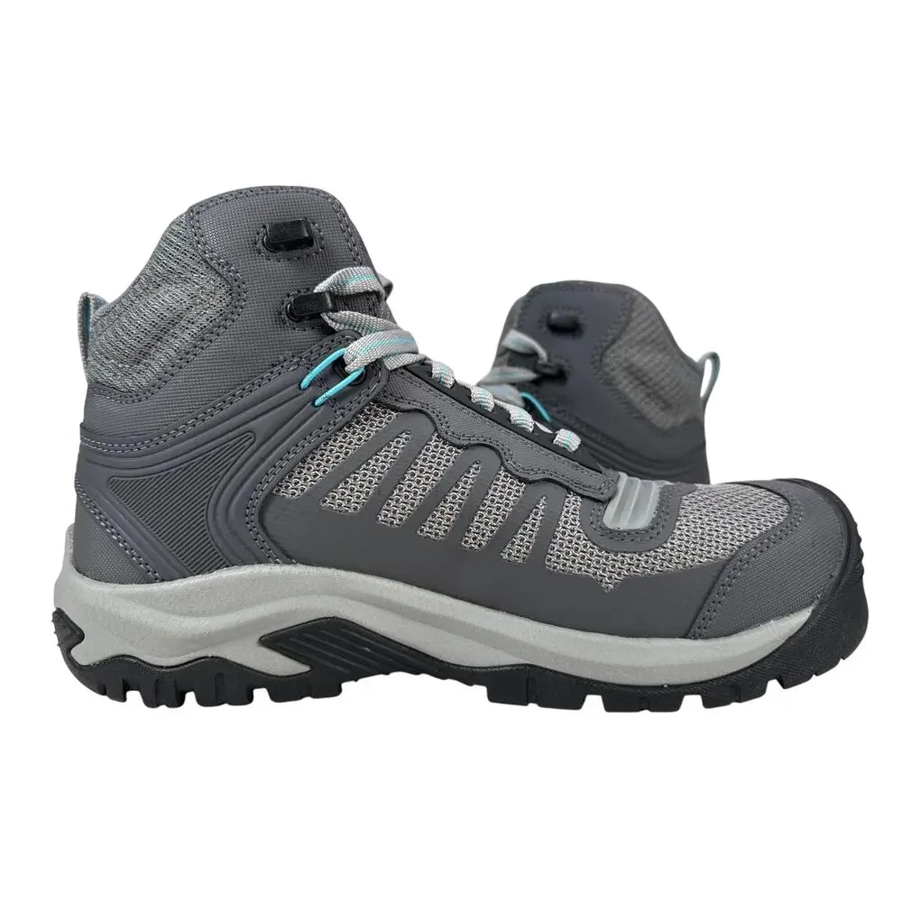 Keen‎ Reno Mid Work Boot Womens 8 Wide Carbon Toe Waterproof Grey Leather